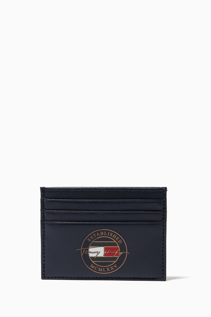 

Signature Card Holder in Leather, Blue