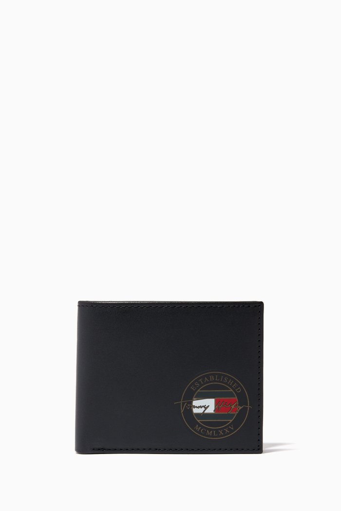 

Signature Wallet in Leather, Black