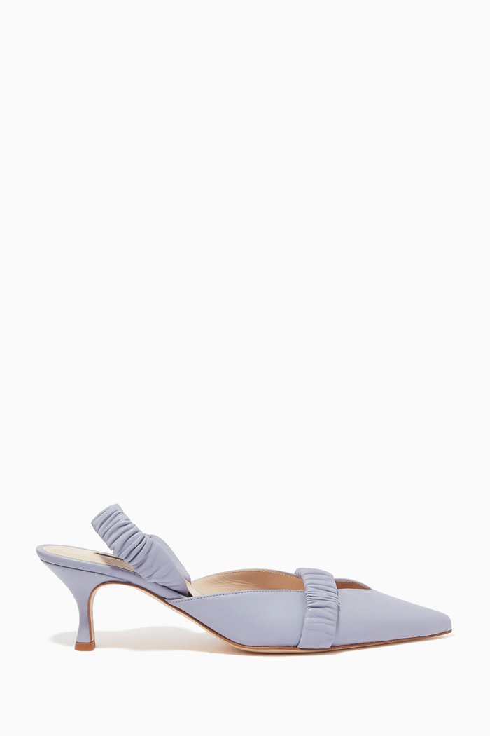 

Chouchou Slingback Pumps in Leather, Purple