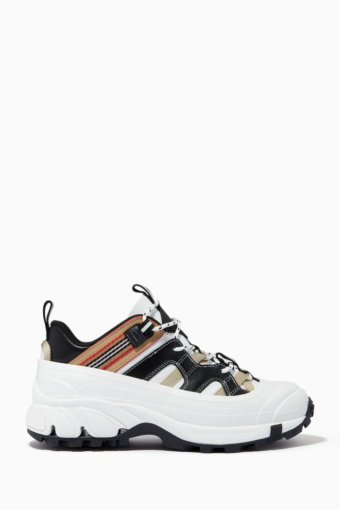

Arthur Sneakers with Icon Stripe Detail in Leather, White