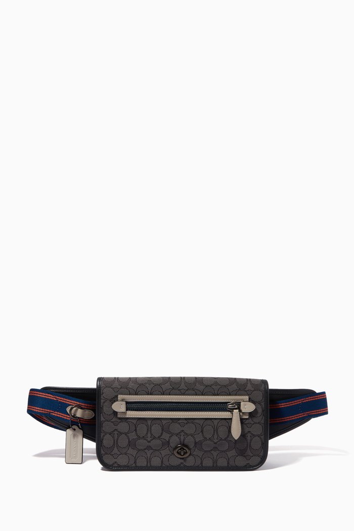 Dinky Belt Bag in Signature Jacquard, Black