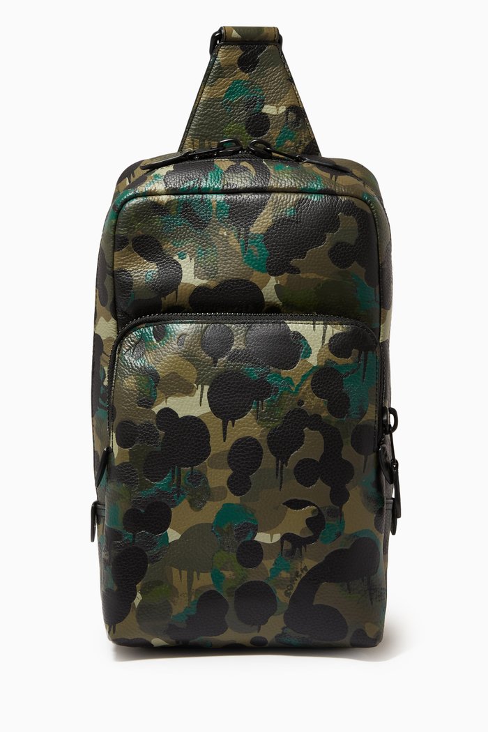 

Gotham Pack in Camo Print Leather, Multicolour