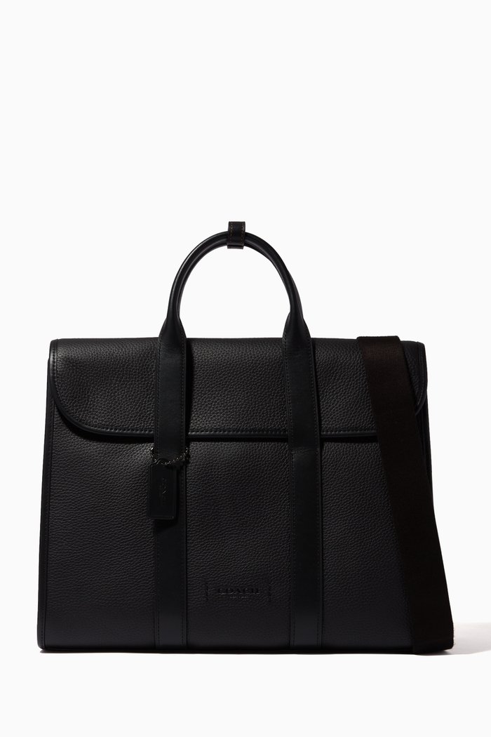 

Gotham Portfolio in Pebble Leather, Black