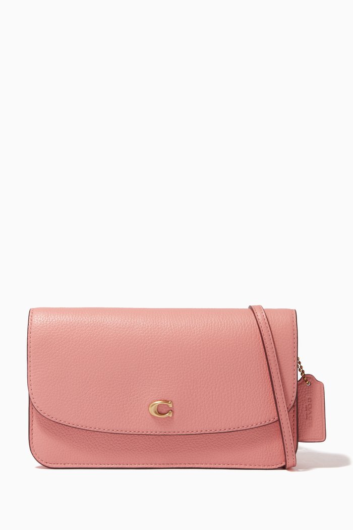

Hayden Crossbody in Pebble Leather, Pink