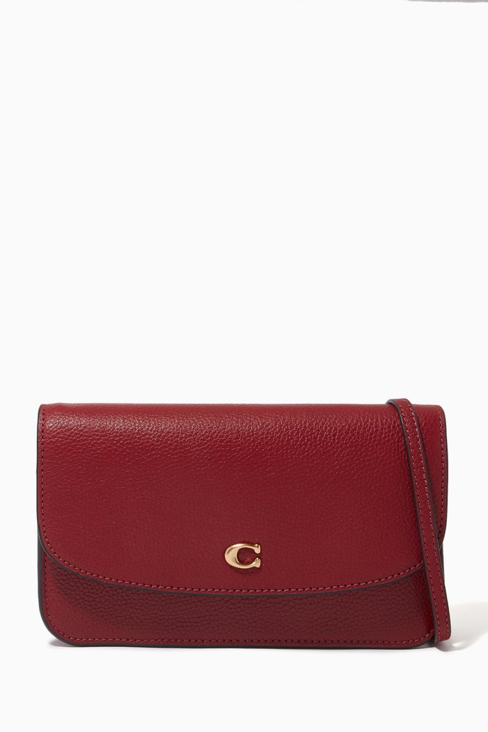 

Hayden Crossbody in Pebble Leather, Red
