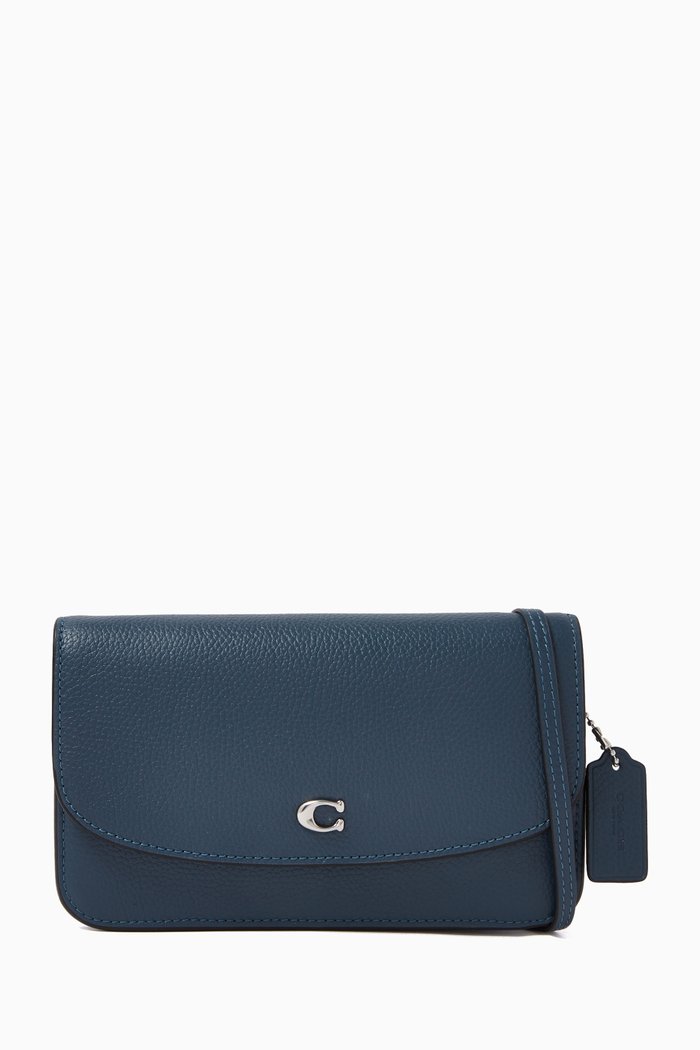 

Hayden Crossbody in Pebble Leather, Blue
