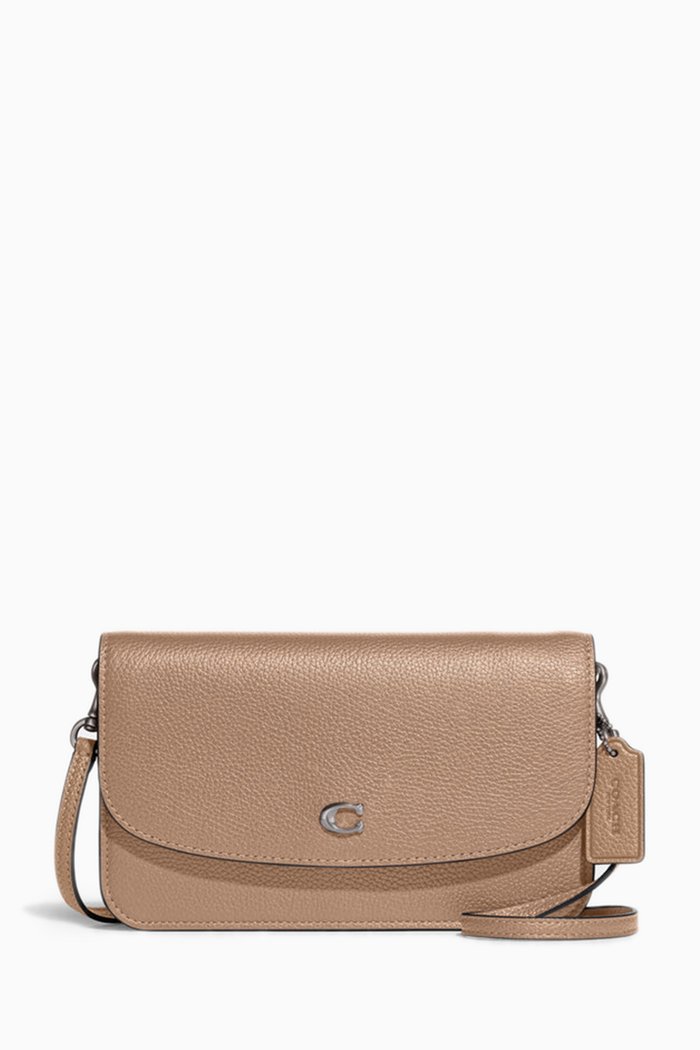 

Hayden Crossbody in Pebble Leather, Neutral