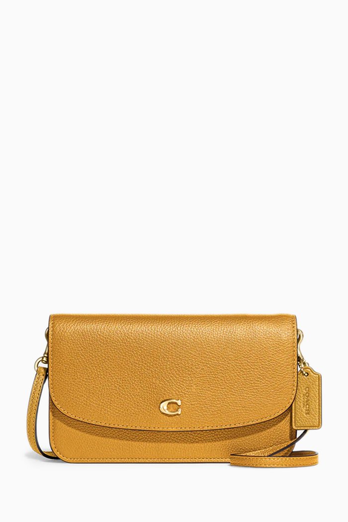 

Hayden Crossbody in Pebble Leather, Yellow