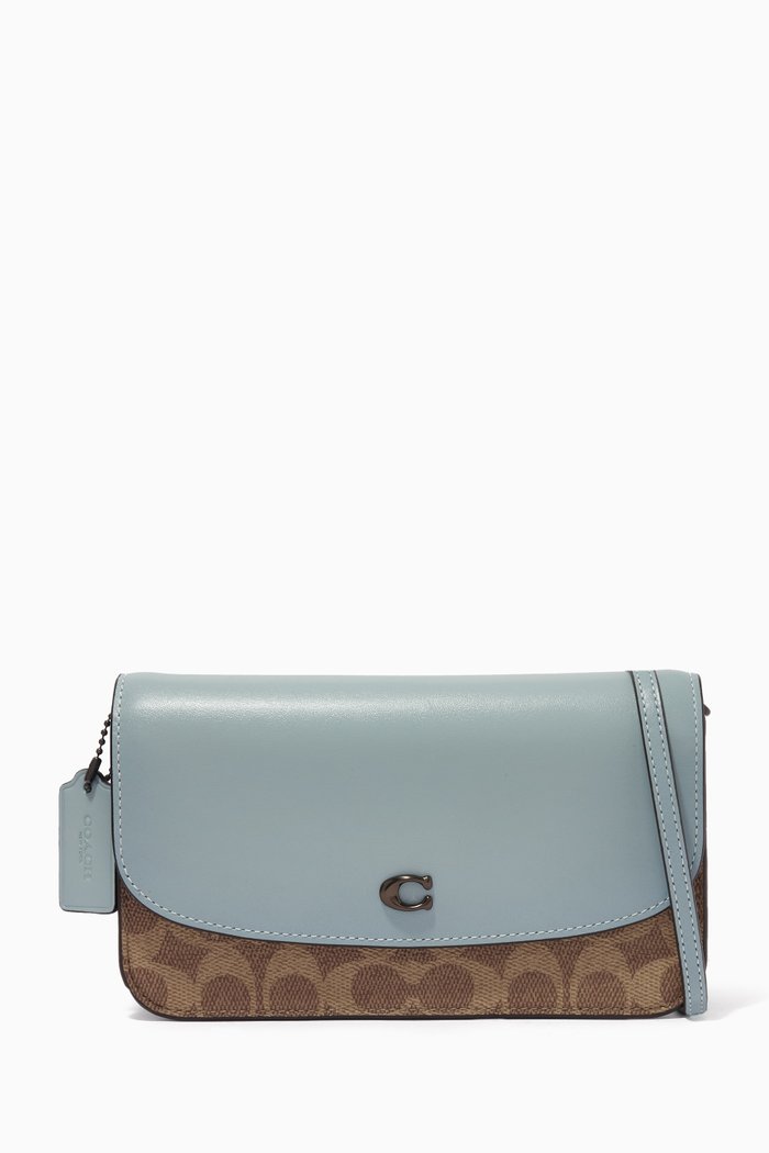 

Wyn Crossbody Bag in Signature Canvas & Leather, Blue