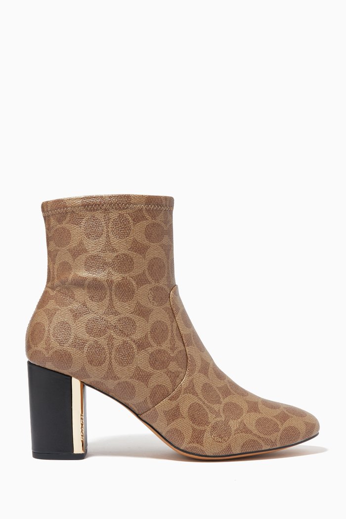 

Margot Booties in Signature Canvas, Neutral