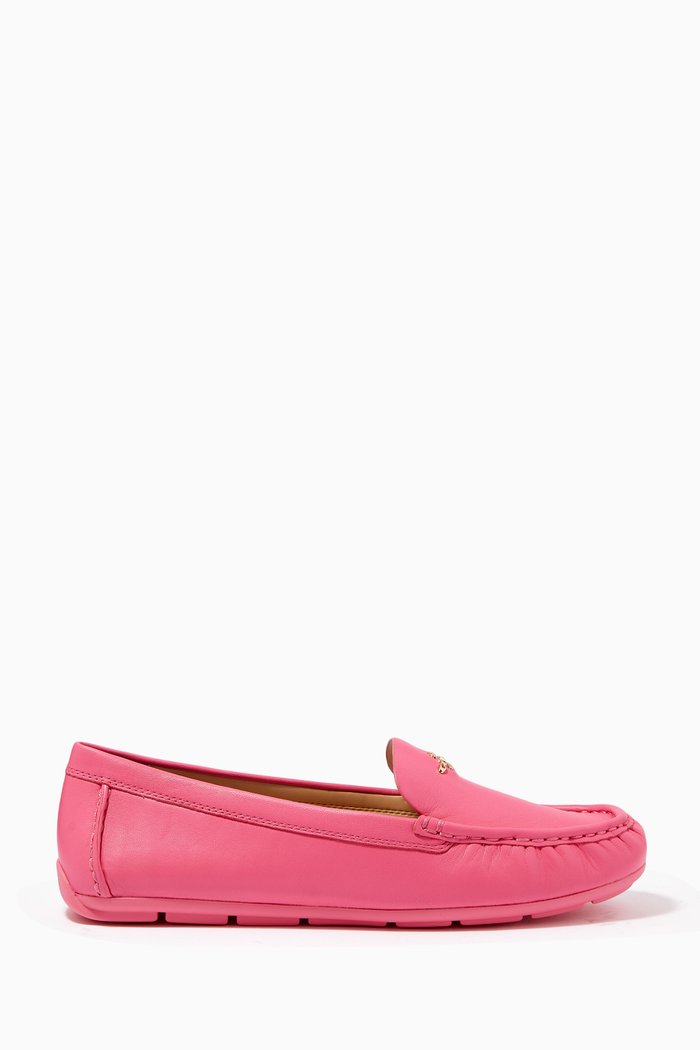 

Marley Driver Shoes in Leather, Green
