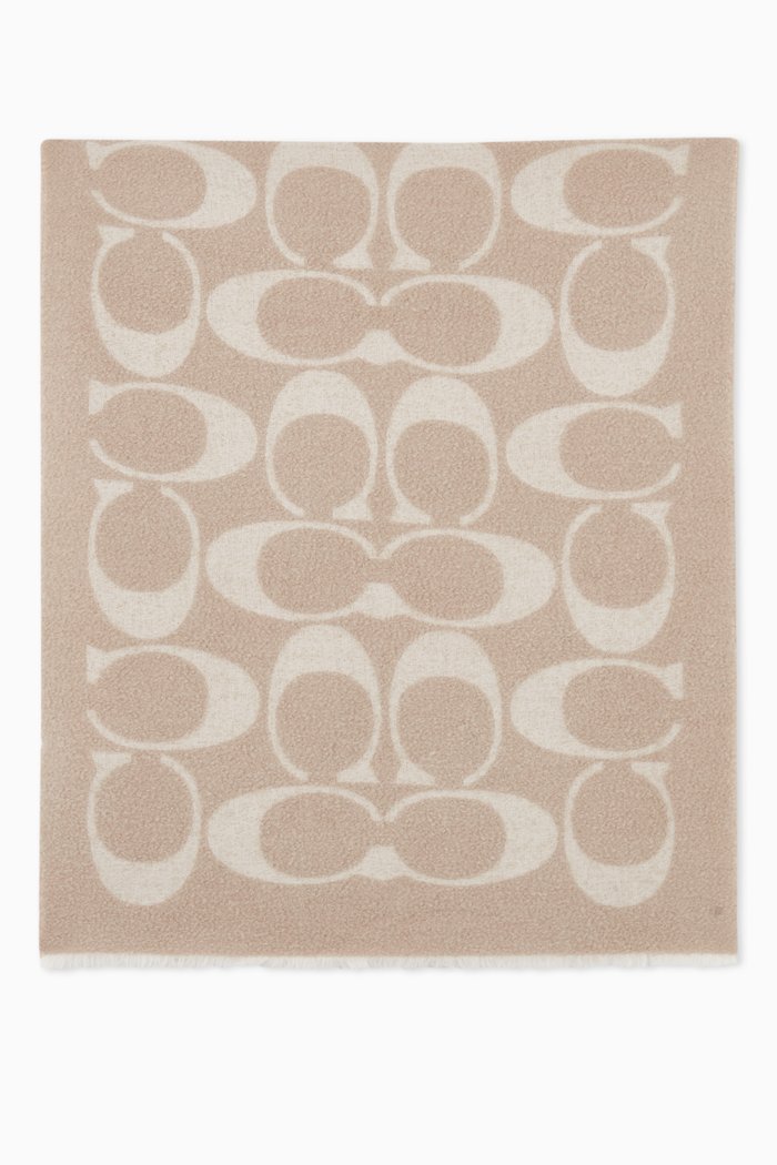 

Reversible Muffler Scarf in Signature Wool Blend, White