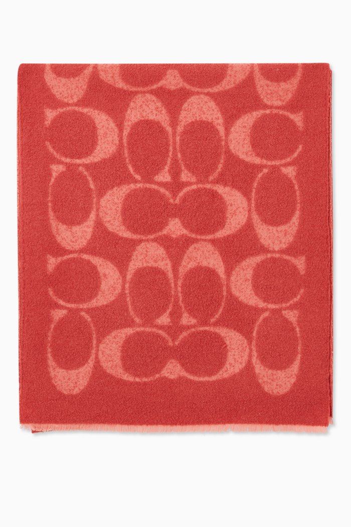 

Reversible Muffler Scarf in Signature Wool Blend, Pink