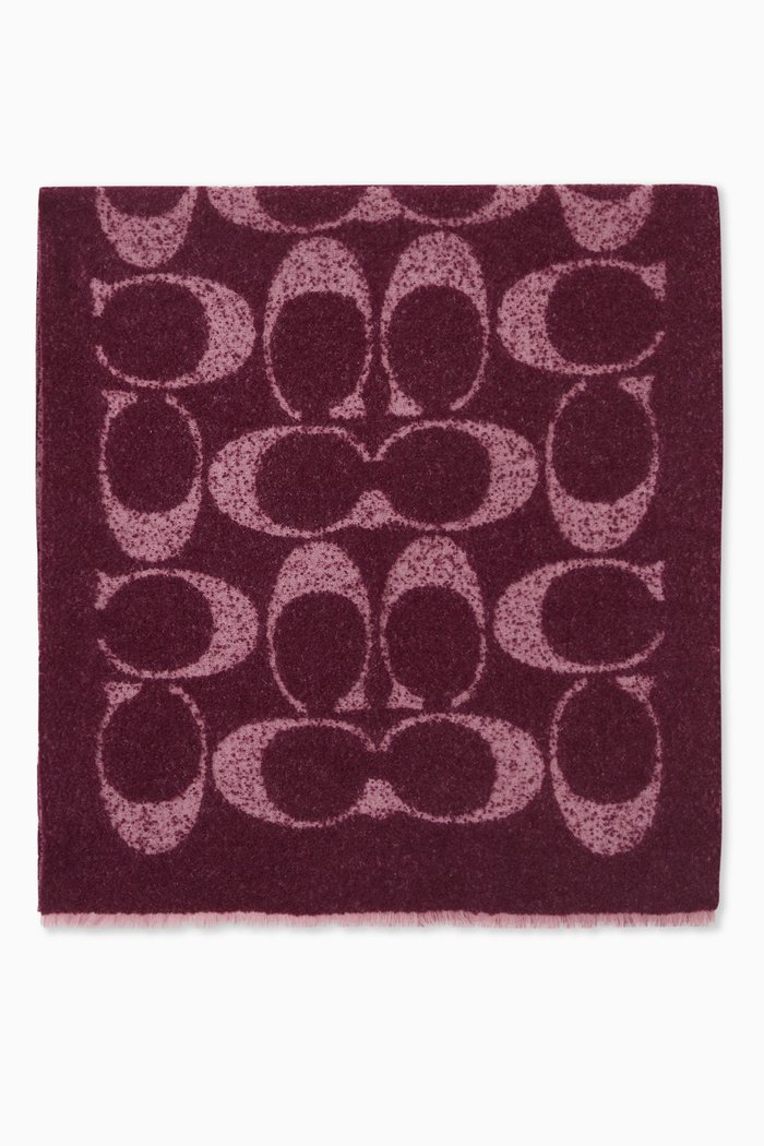 

Reversible Muffler Scarf in Signature Wool Blend, Pink