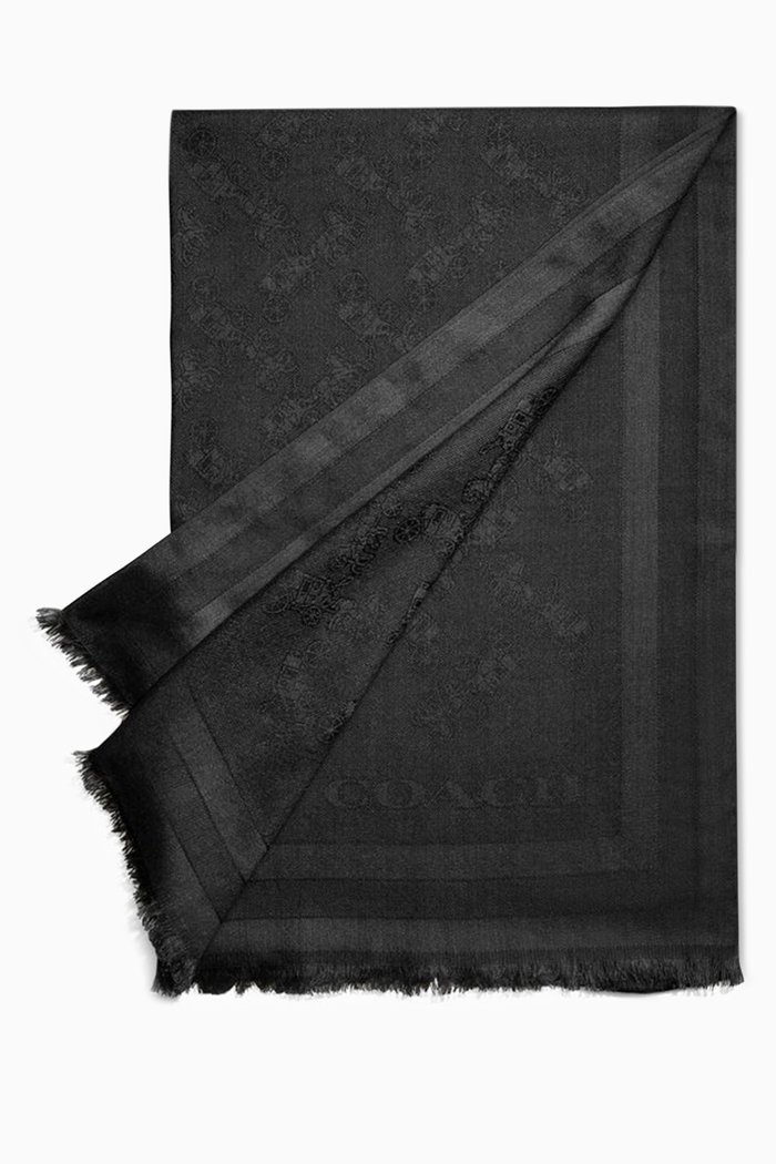 

Stole in Horse & Carriage Jacquard, Black