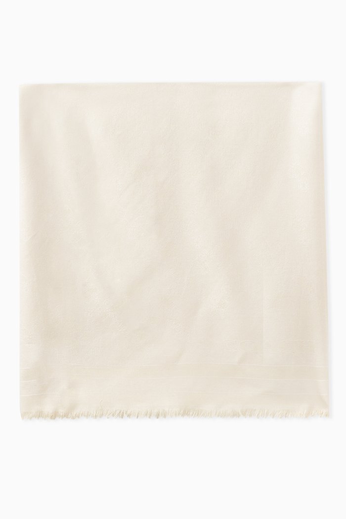 

Stole in Horse & Carriage Jacquard, White