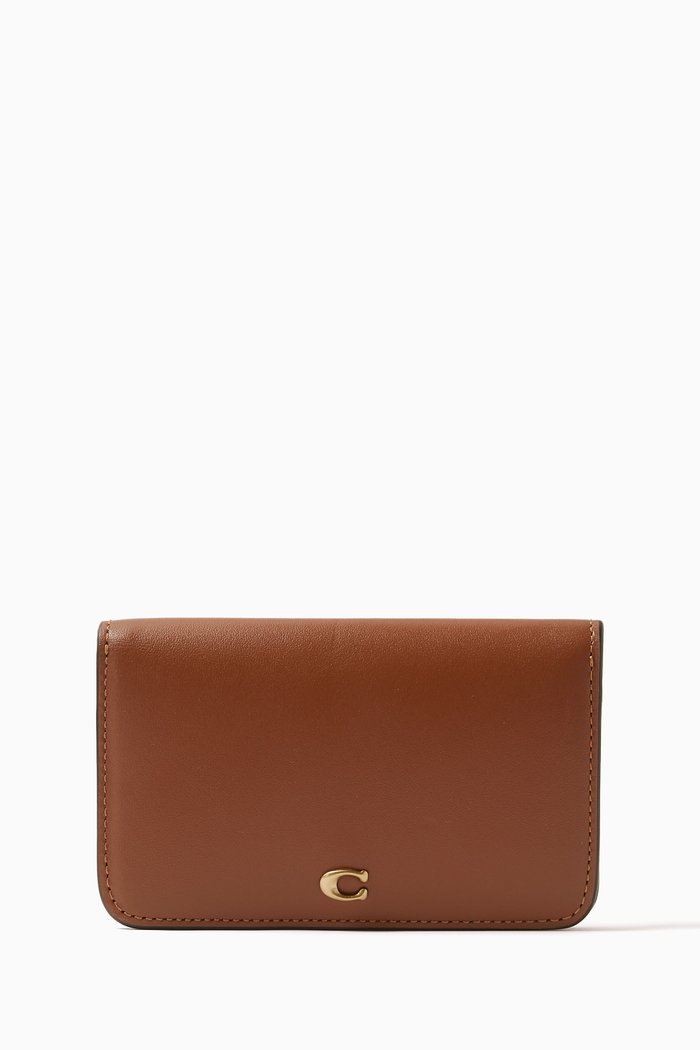 

Slim Card Case in Leather, Brown