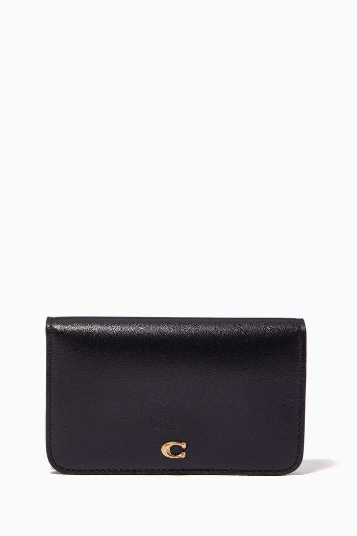 

Slim Card Case in Leather, Black