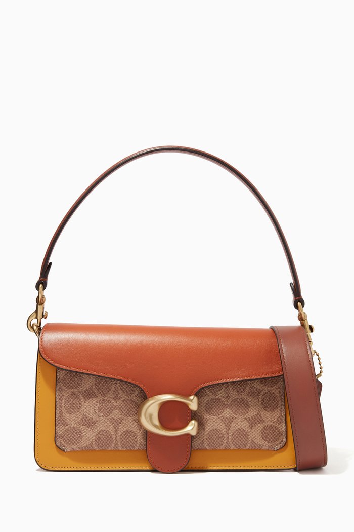 

Tabby Shoulder Bag 26 in Colour-block Signature Canvas, Multicolor
