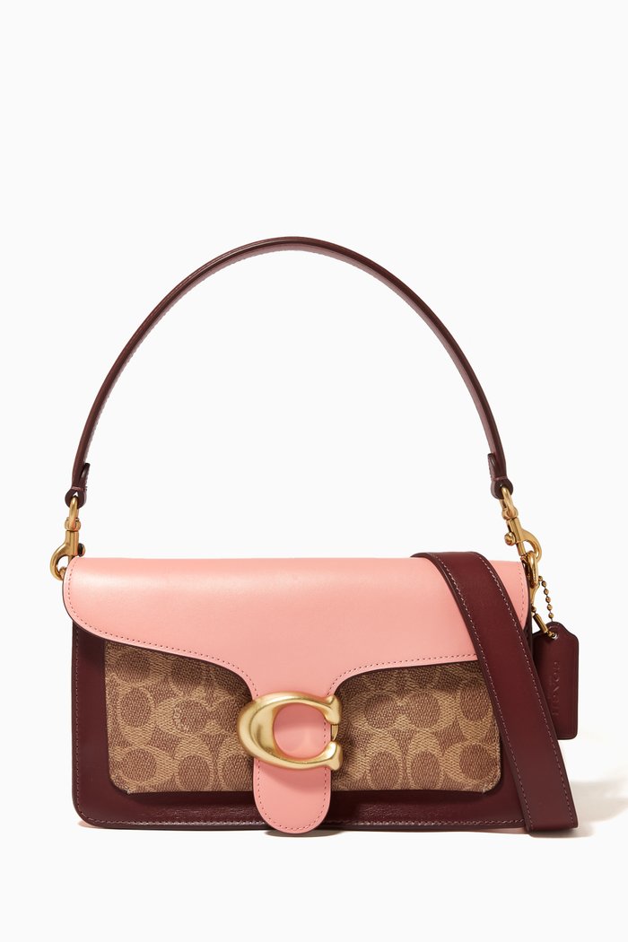 

Tabby Shoulder Bag 26 in Colour-block Signature Canvas, Multicolor
