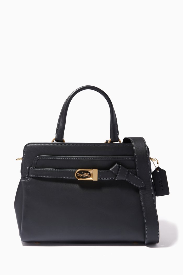

Tate Carryall 29 Bag in Leather, Black