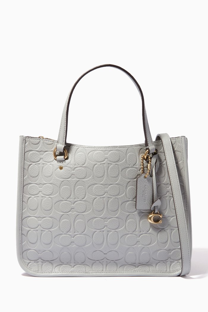 

Tyler Carryall in Signature Embossed leather, Grey