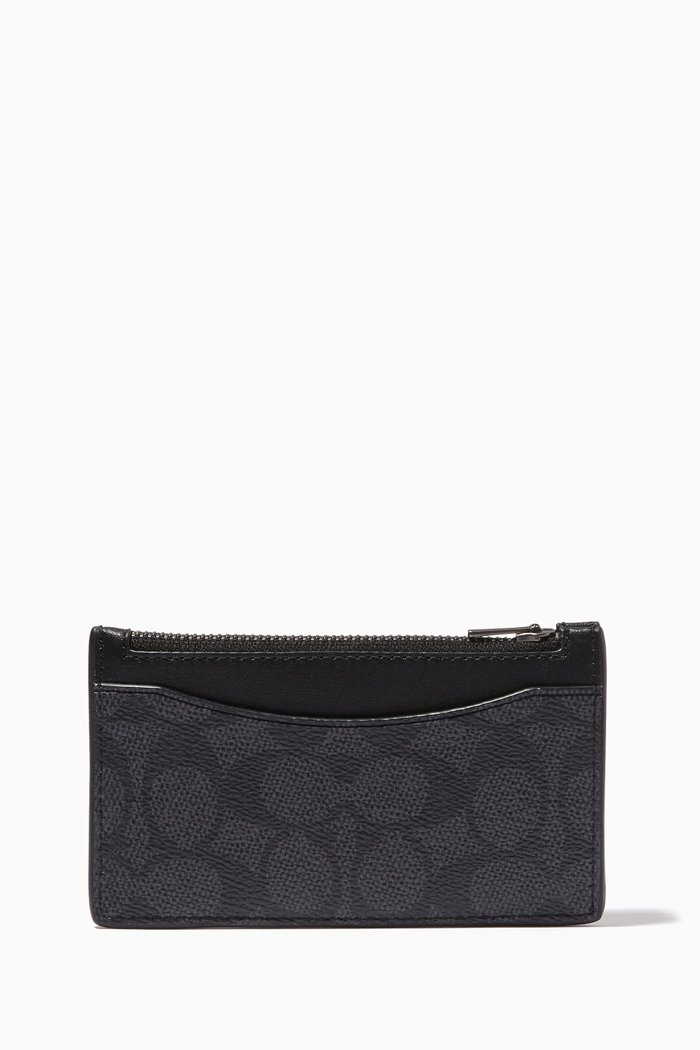

Zip Card Case in Signature Canvas, Grey