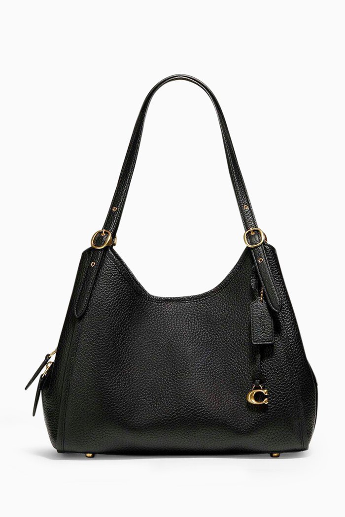 

Lori Shoulder Bag in Pebble Leather, Black