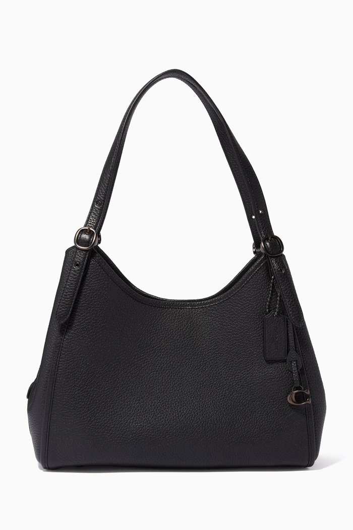

Lori Shoulder Bag in Pebble Leather, Black