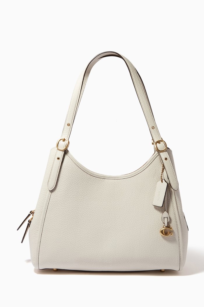 

Lori Shoulder Bag in Pebble Leather, White
