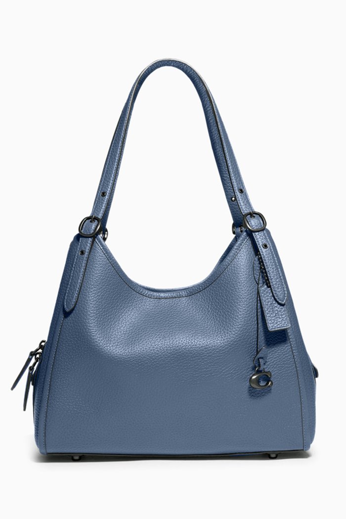 

Lori Shoulder Bag in Pebble Leather, Blue