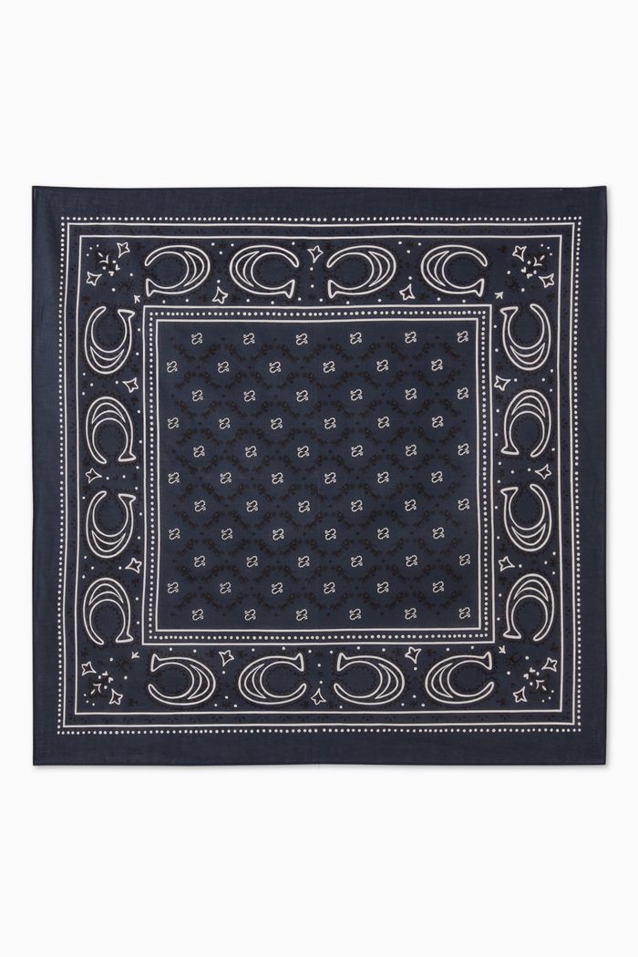 

Heritage Print Bandana in Cotton, Blue