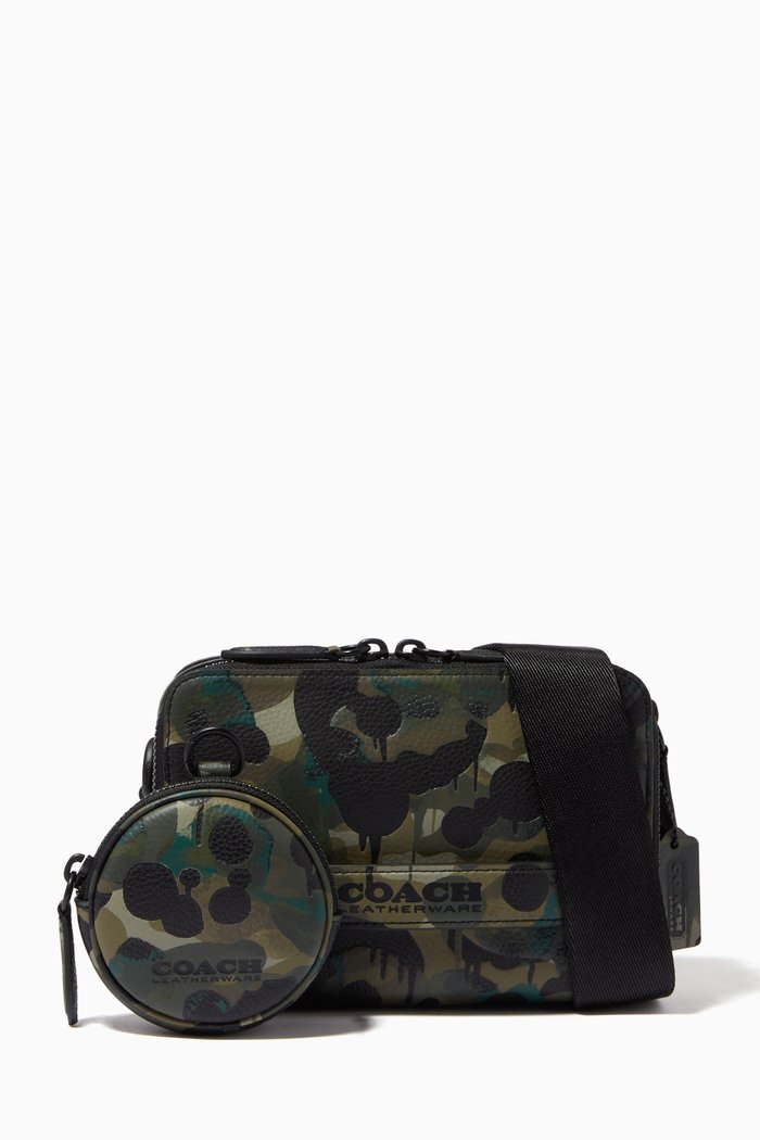

Charter Crossbody with Hybrid Pouch in Camo Print Leather, Multicolour
