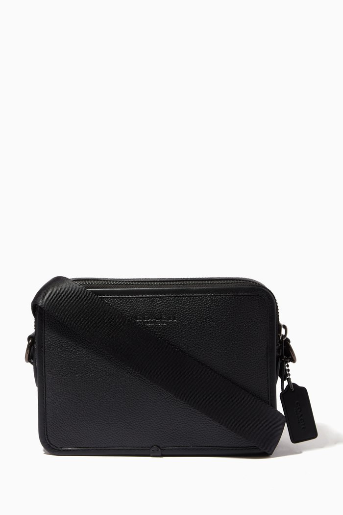 

Charter Crossbody 24 in Pebble Leather, Black