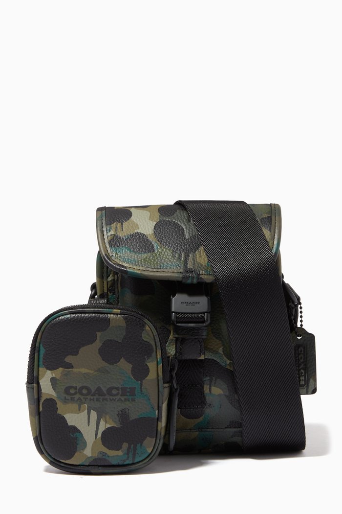 

Charter Crossbody with Hybrid Pouch in Camo Print Leather, Multicolour