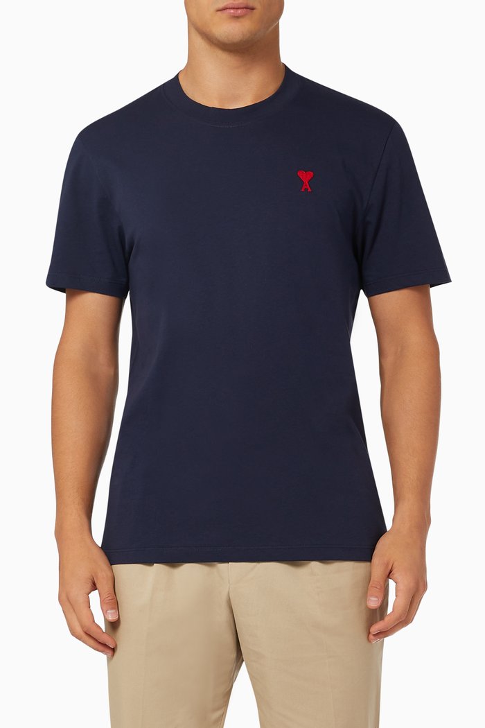 

Ami de Coeur Logo T-shirt in Cotton, Blue