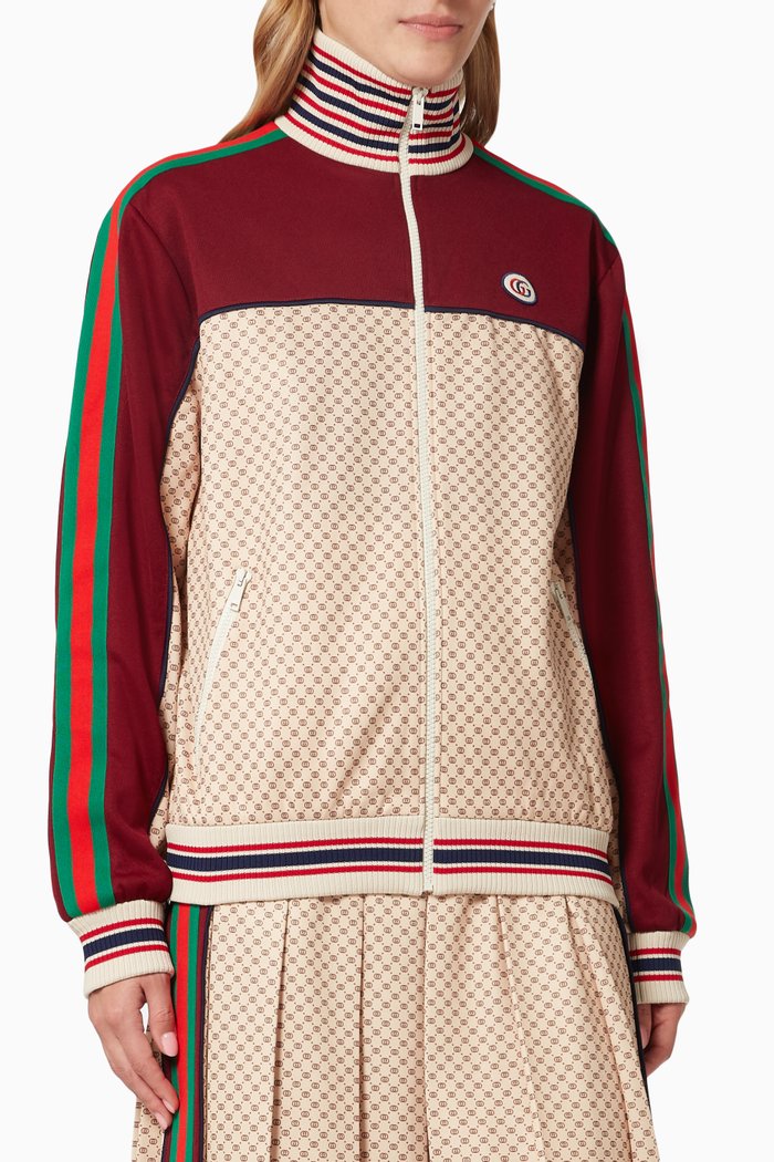 

Interlocking G Print Jacket in Technical Jersey, Neutral