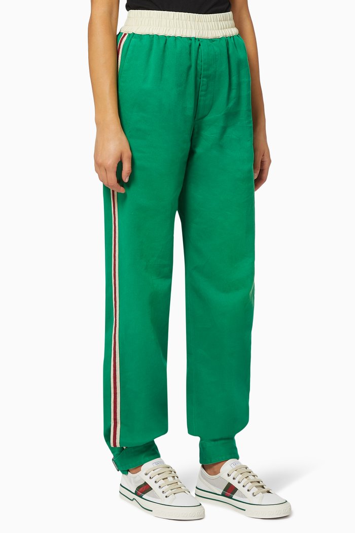 

Vintage Logo Trousers in Cotton, Green
