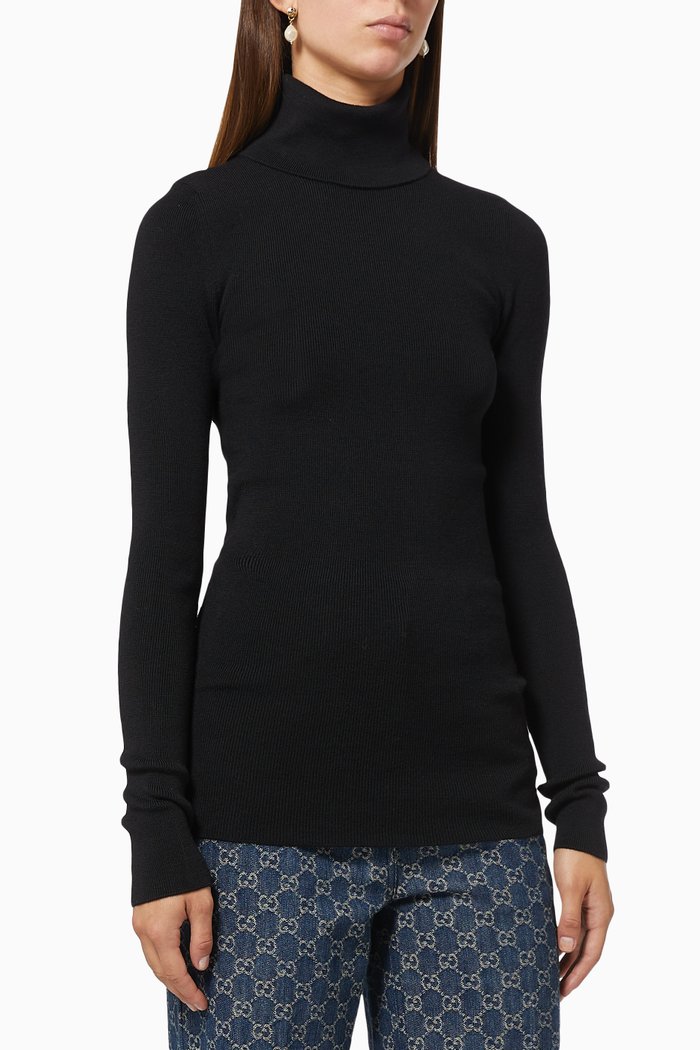 

Turtleneck in Wool, Black