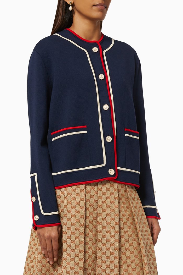 

Cardigan in Fine Cotton Knit, Blue