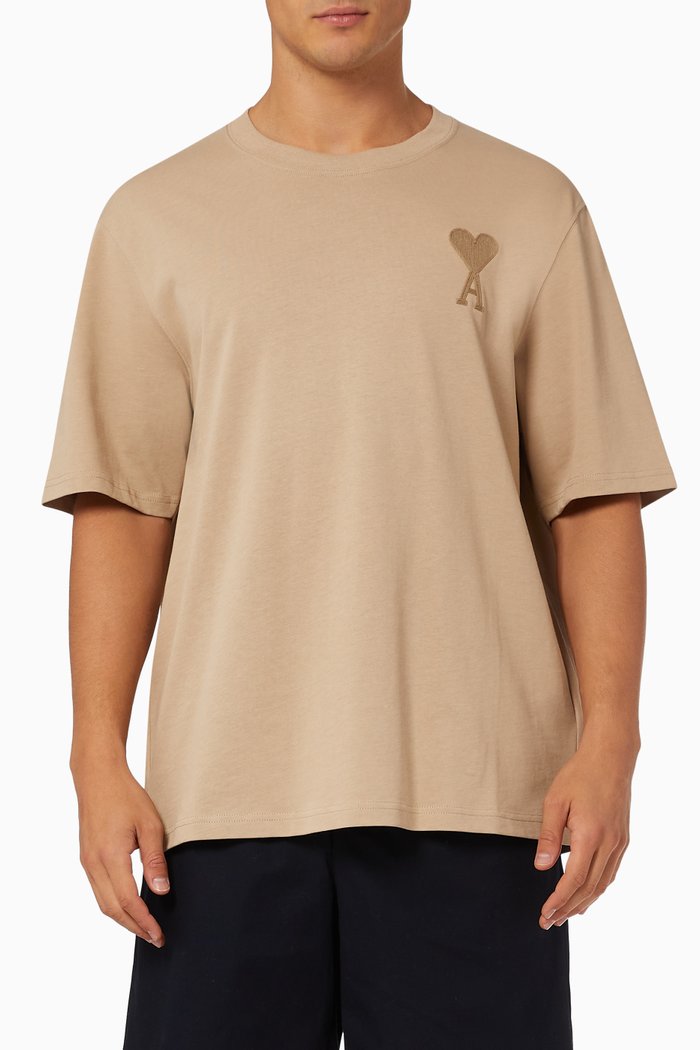 

Ami de Coeur Logo T-shirt in Cotton, Neutral