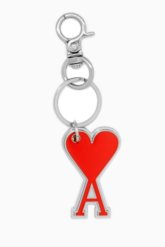 

Ami de Coeur Keyring in Resin & Metal, Red