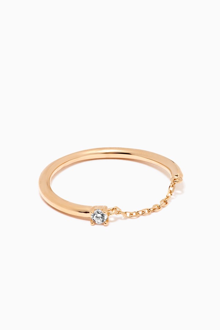 

Aisha Nia Ring in 18kt Gold-plated Sterling Silver, White