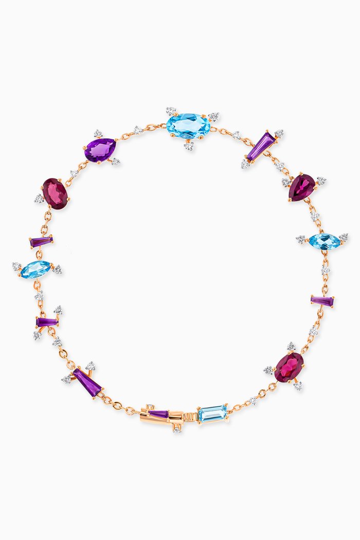 

Fireworks Aerial Semi Precious Bracelet in 18kt Rose Gold