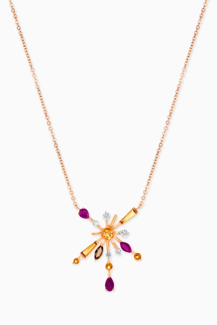 

Fireworks Fountain Precious Necklace in 18kt Rose Gold