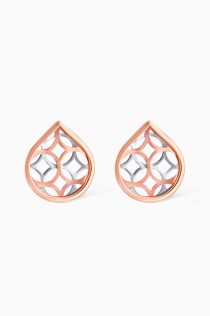 

Al Qasr Drop Earrings in 18kt Rose & White Gold, Rose gold