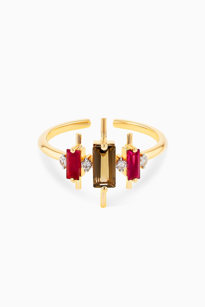 

Fireworks Flitter Precious Midi Ring in 18kt Rose Gold