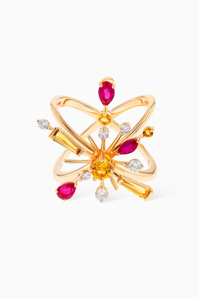 

Fireworks Flitter Precious Ring in 18kt Rose Gold