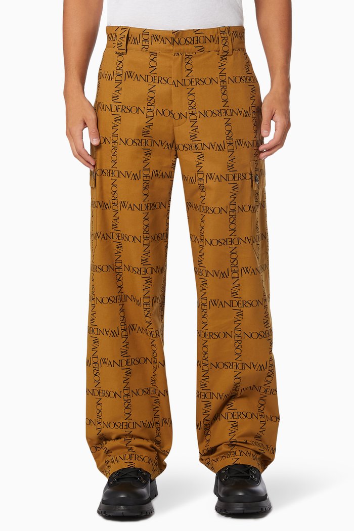 

JW Anderson Checked Trousers in Cotton, Brown