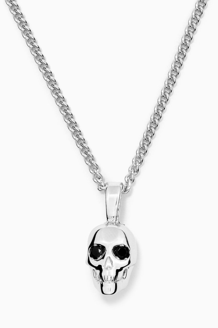 

Atticus Skull Necklace in Sterling Silver